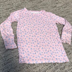 Pink and Blue Leopard Print Long Sleeve Shirt